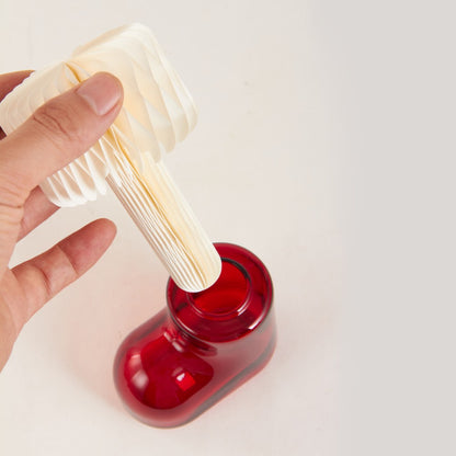 Honeycomb Paper Fragrance Diffuser with Glass Vessel showing its structure