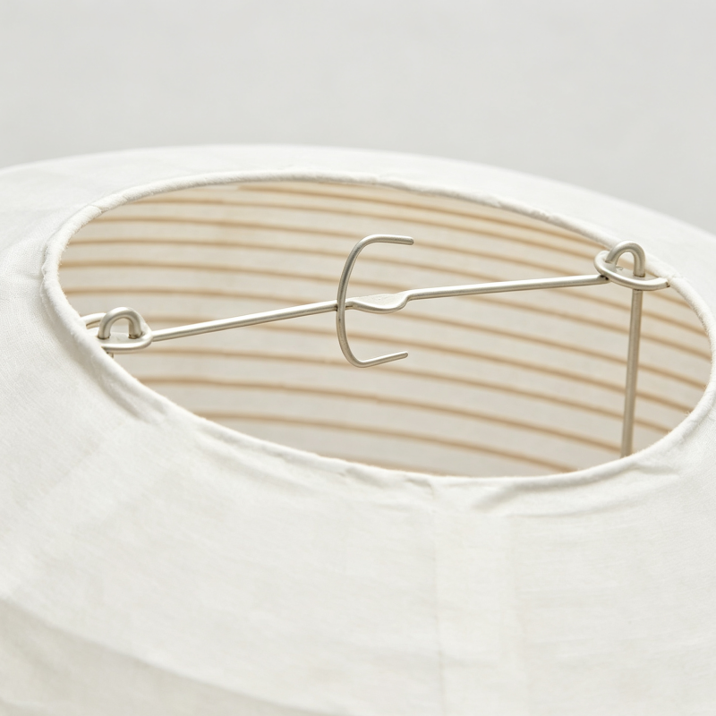 Folded Large Round Rice Paper Pendant Lamp for compact storage and shipping