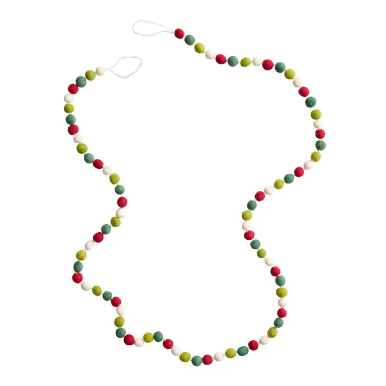 Wholesale Multicolor Felt Ball Christmas Garland