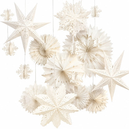 Wholesale Paper Snowflake and Star Hanging Set