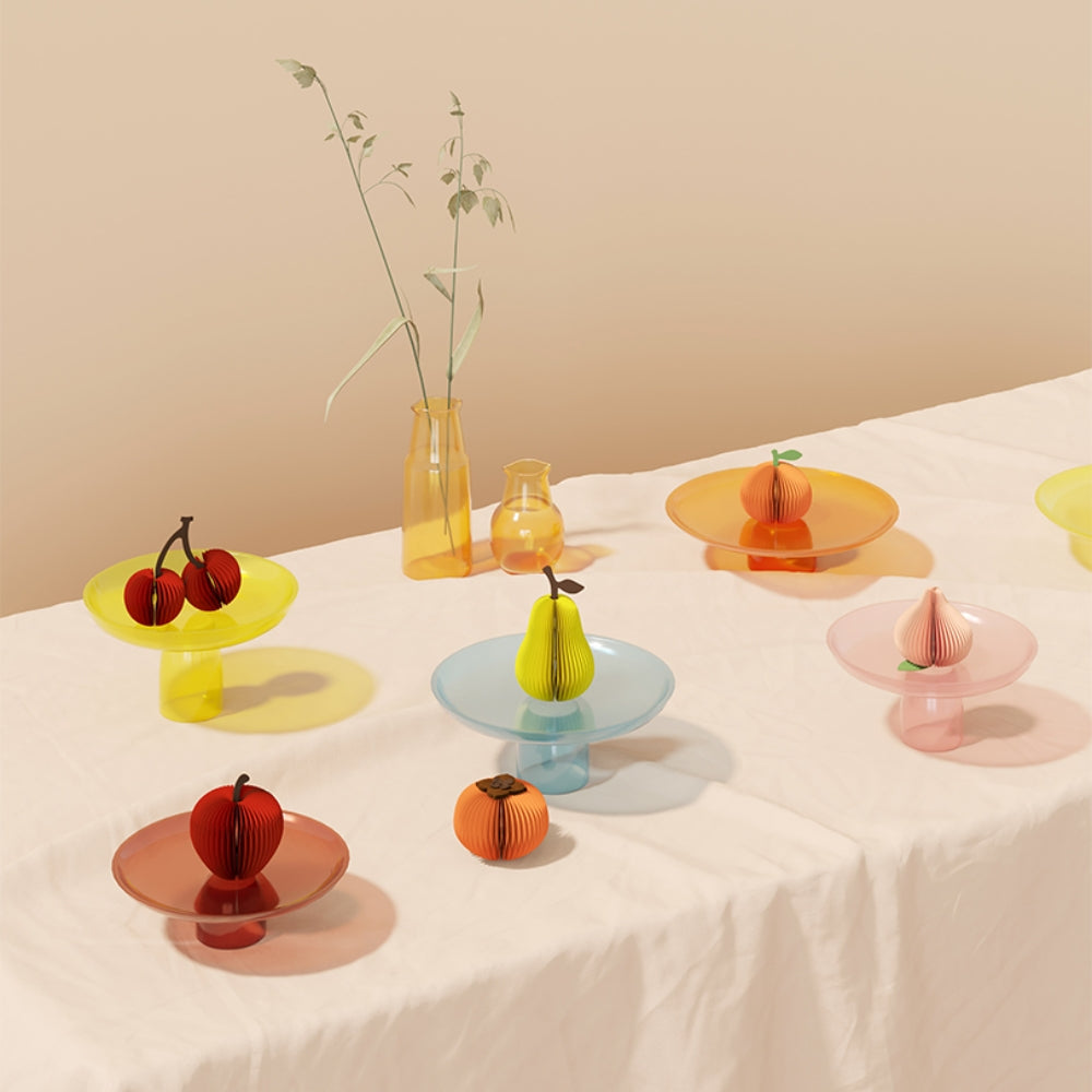 Folded Fruit-Shaped Honeycomb Paper Aroma Diffuser Set for compact storage and shipping