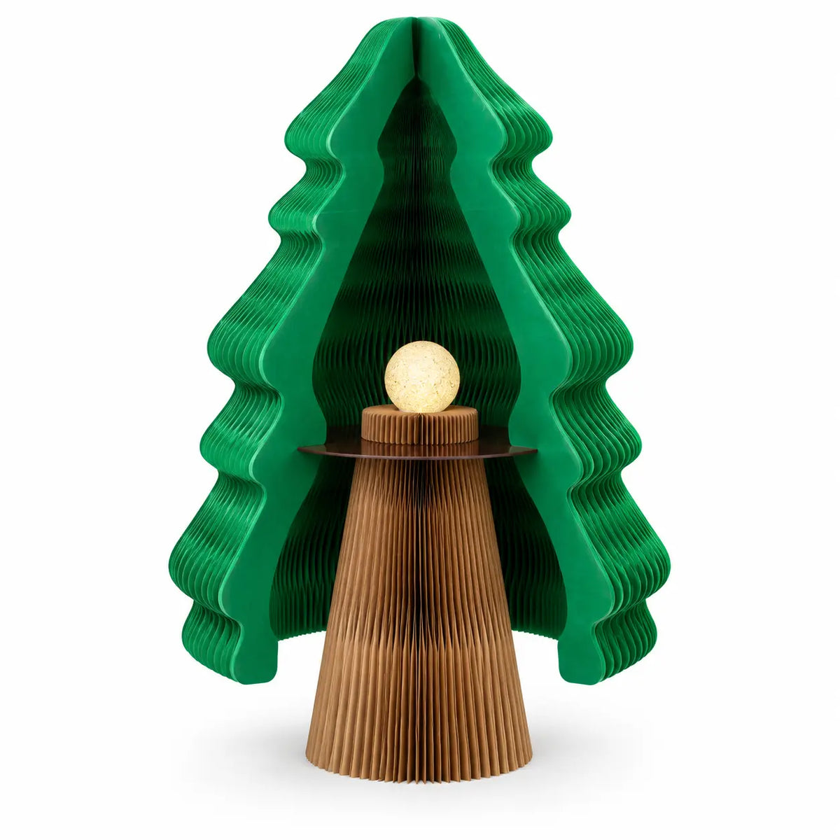 Illuminated Honeycomb Paper Christmas Tree Display