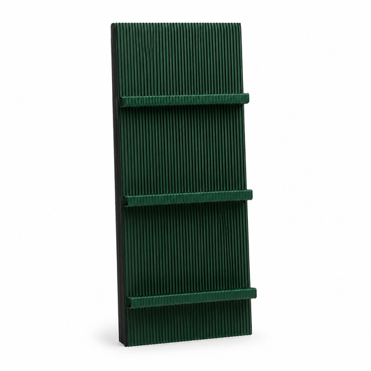 Custom Honeycomb Paper Magazine Display Rack on a white background