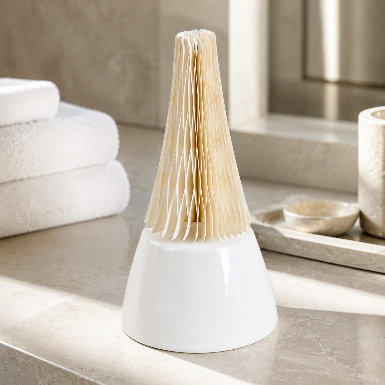 Honeycomb Paper Aroma Diffuser showing its structure and design details