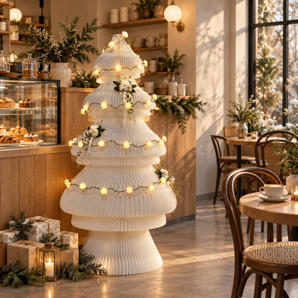 Commercial Foldable Paper Christmas Tree Display