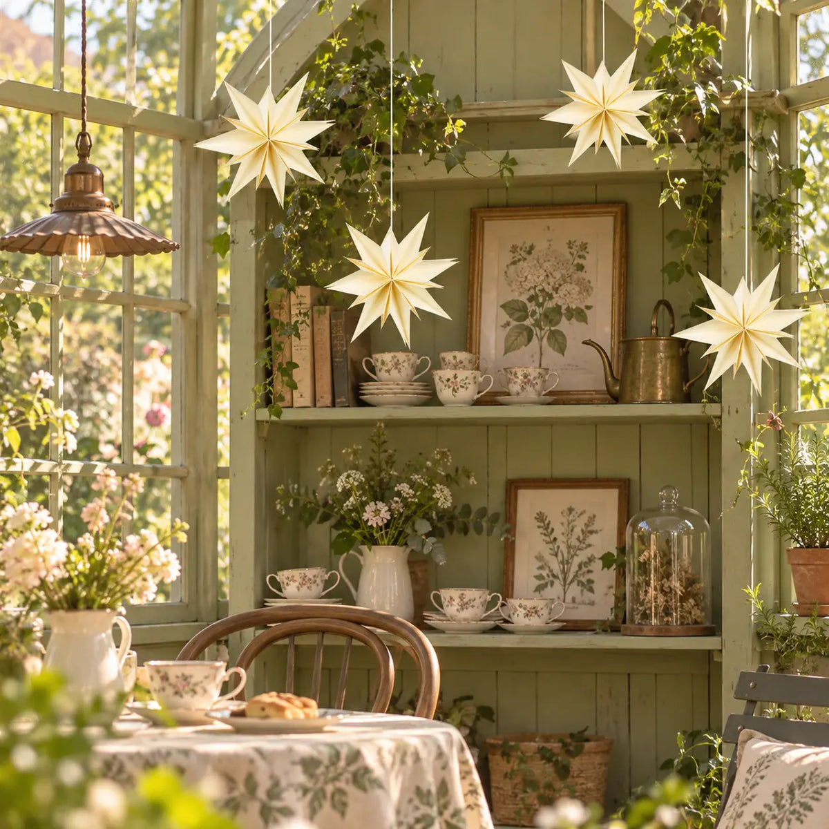 Wholesale Ivory Origami Paper Star Ornaments