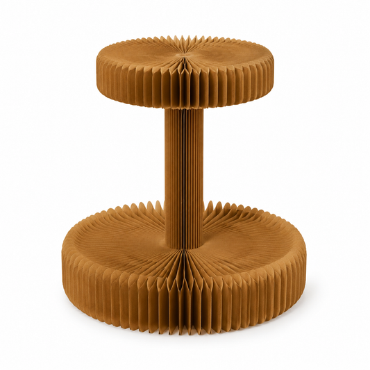 Honeycomb Paper Display Stand for Retail on a white background