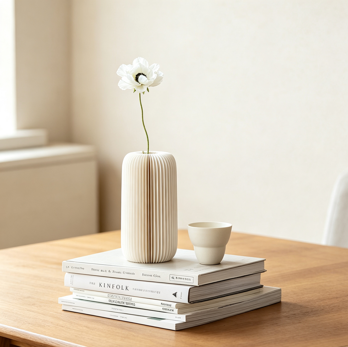Custom Pleated Honeycomb Paper Vase Collection showing its structure