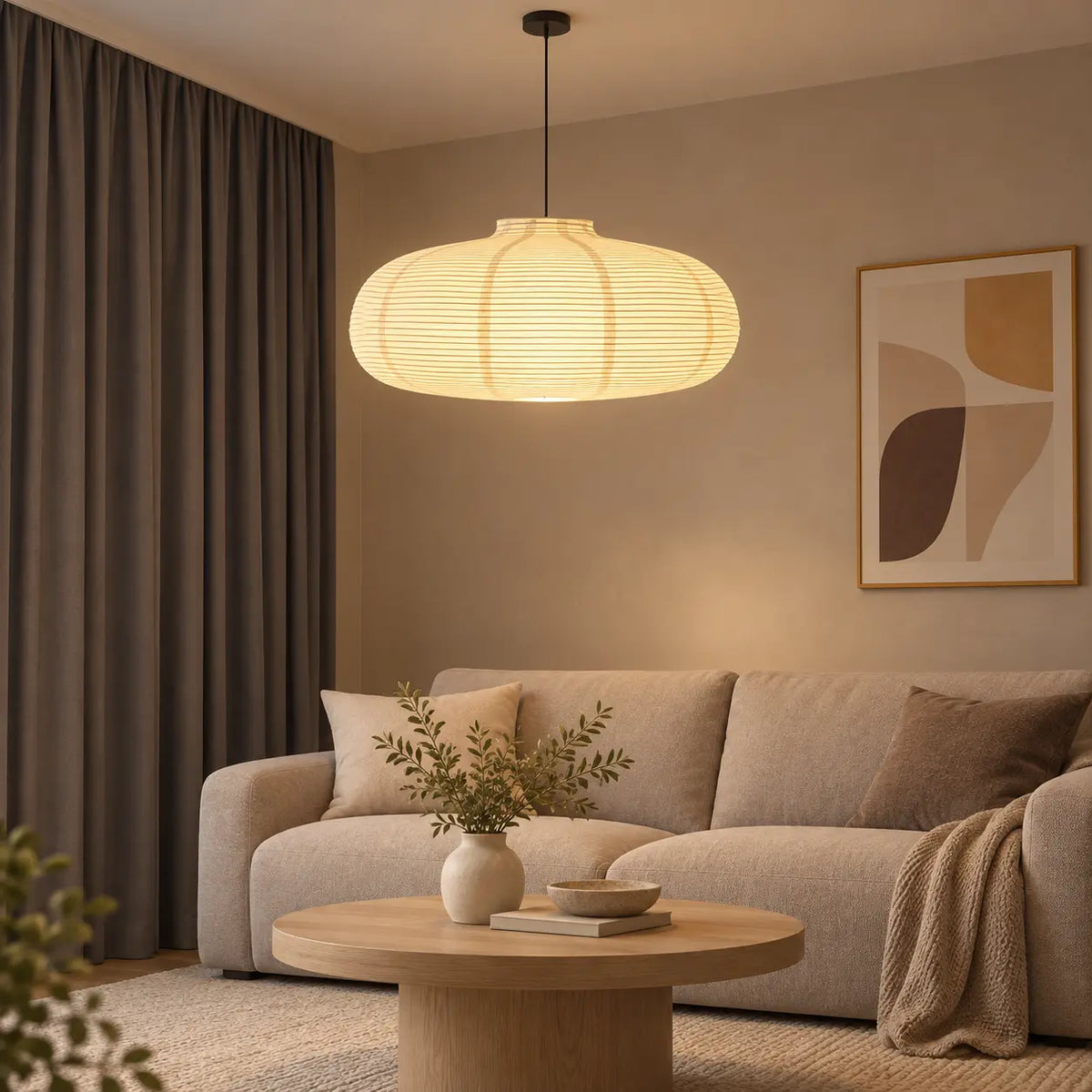 Pumpkin Paper Pendant Lampshade