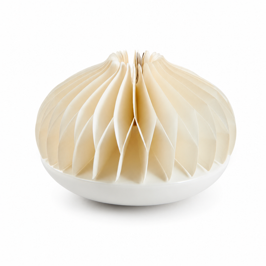 Round Honeycomb Paper Aroma Diffuser on a white background, shown from the front