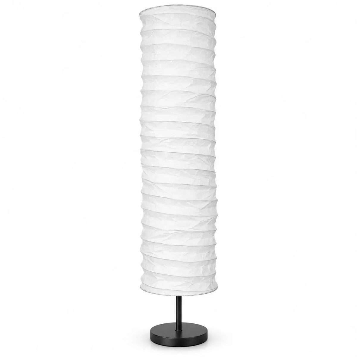Cylindrical Rice Paper Floor Lamp