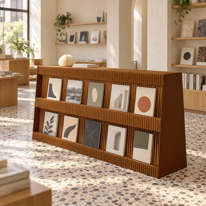 Foldable Accordion Paper Display Shelf