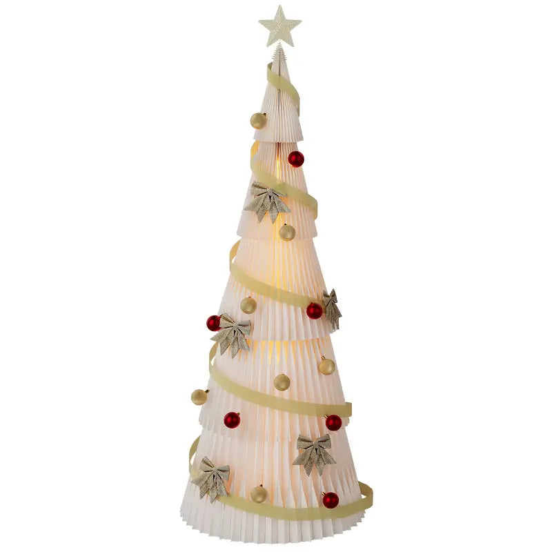 Wholesale White Accordion Paper Christmas Tree