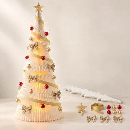 Wholesale White Accordion Paper Christmas Tree