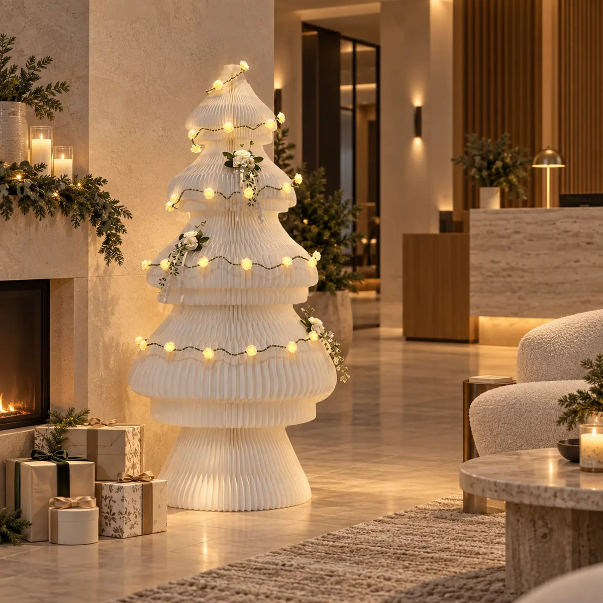 Commercial Foldable Paper Christmas Tree Display