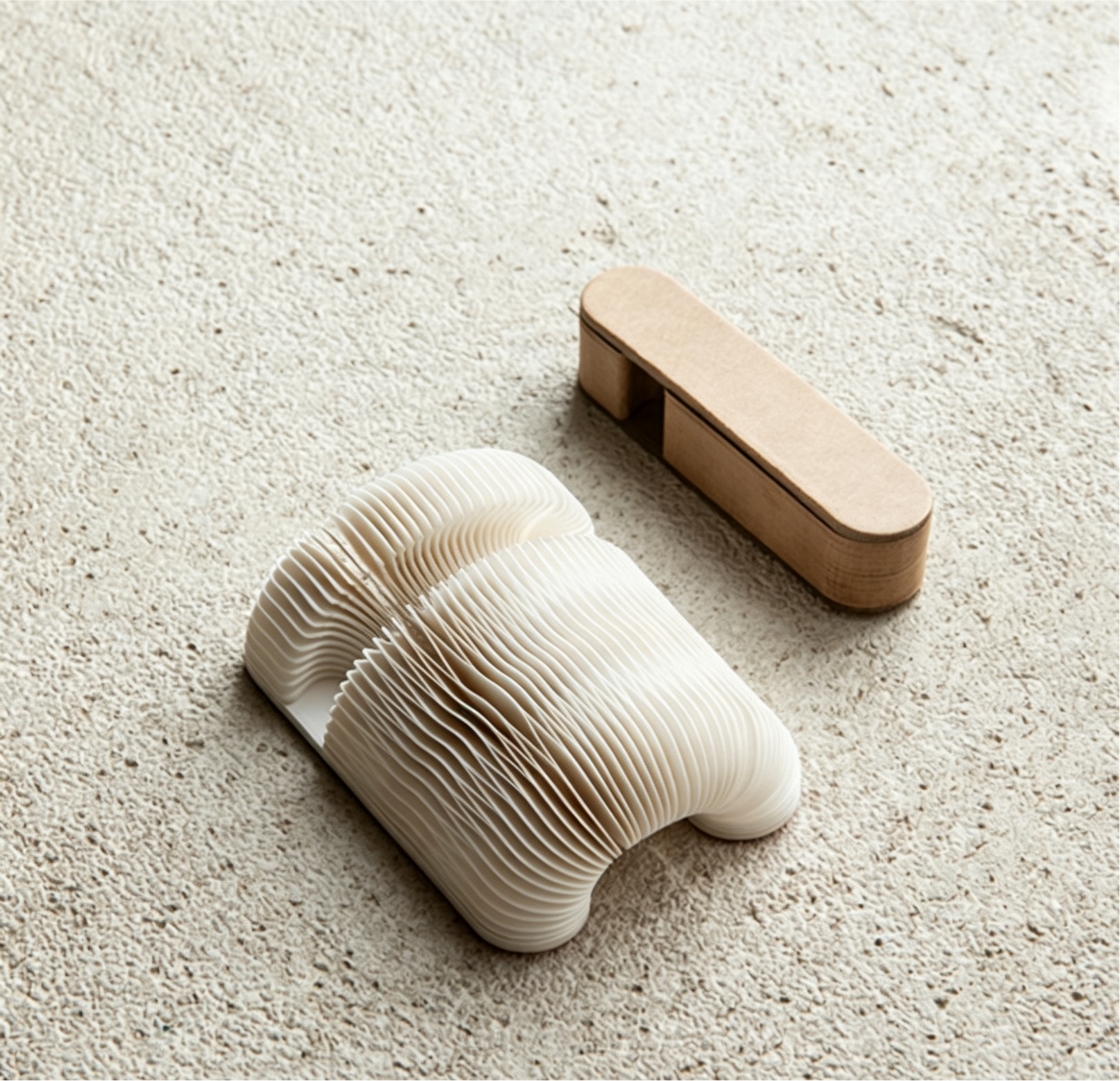 Folded Honeycomb Paper Phone Stand for compact storage and shipping