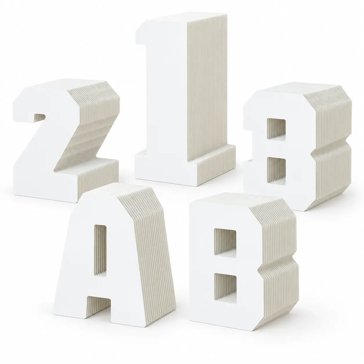 3D Letter Modular Paper Display Stand