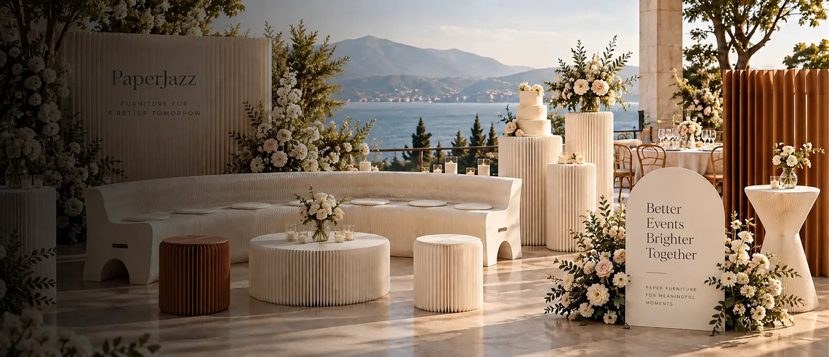 Wholesale custom paper furniture and decor for wedding collections by PaperJazz