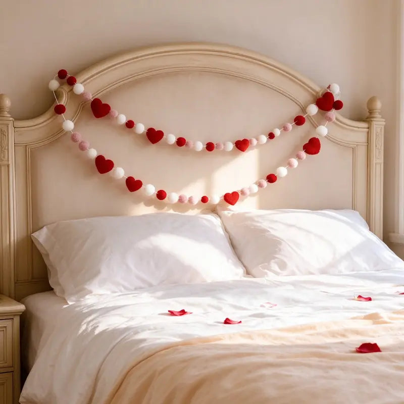 Felt Ball Heart Garland