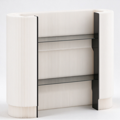 Foldable Honeycomb Paper Curved Reception Counter