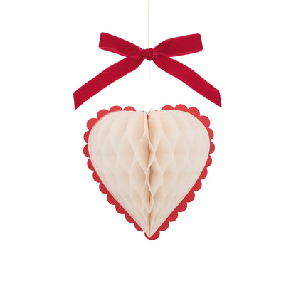 3D Paper Honeycomb Heart Decorations
