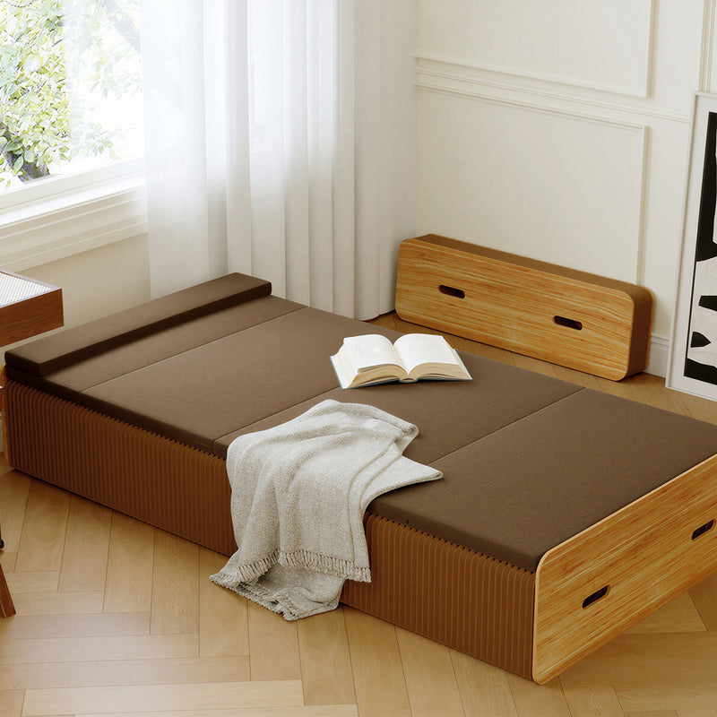 Foldable honeycomb paper bed for temporary accommodation and flexible interiors