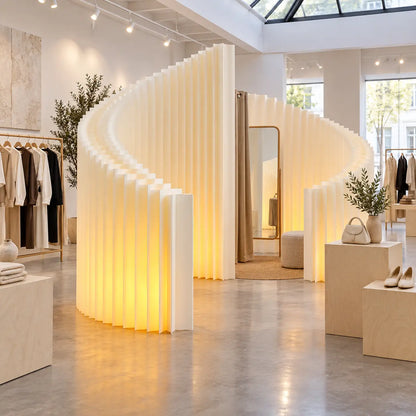 Illuminated Accordion Paper Room Divider