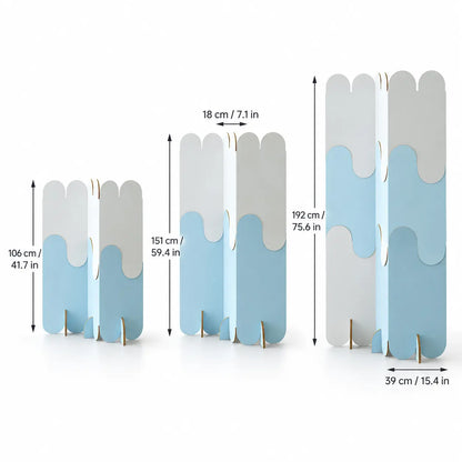 Modular Scalloped Paper Room Divider