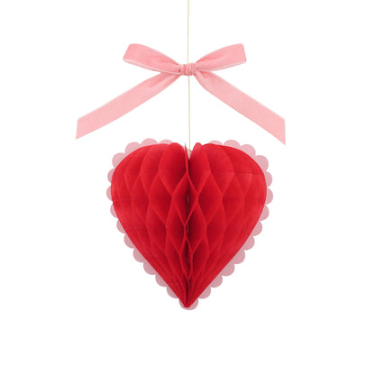 3D Paper Honeycomb Heart Decorations