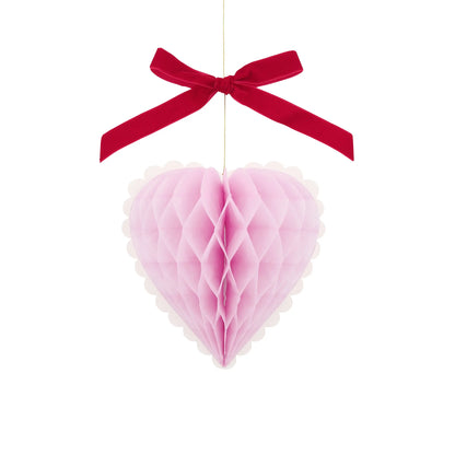 3D Paper Honeycomb Heart Decorations