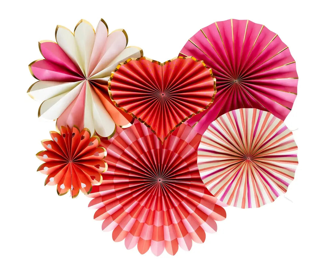 Valentine’s Paper Fan Decoration Set